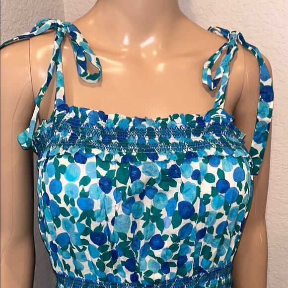 J.Crew-Blue Floral Midi Dress - Picture 6 of 11